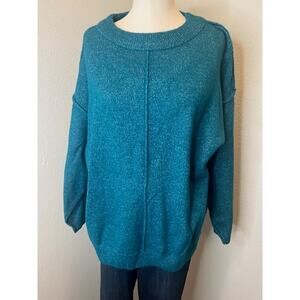 Peacock Blue Soft Casual Sweater Zenana